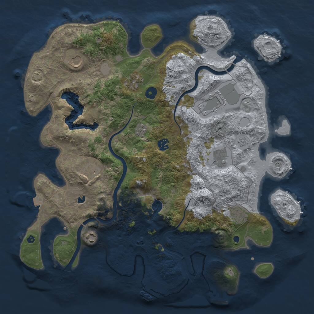 Rust Map: Procedural Map, Size: 4000, Seed: 2010000188, 15 Monuments