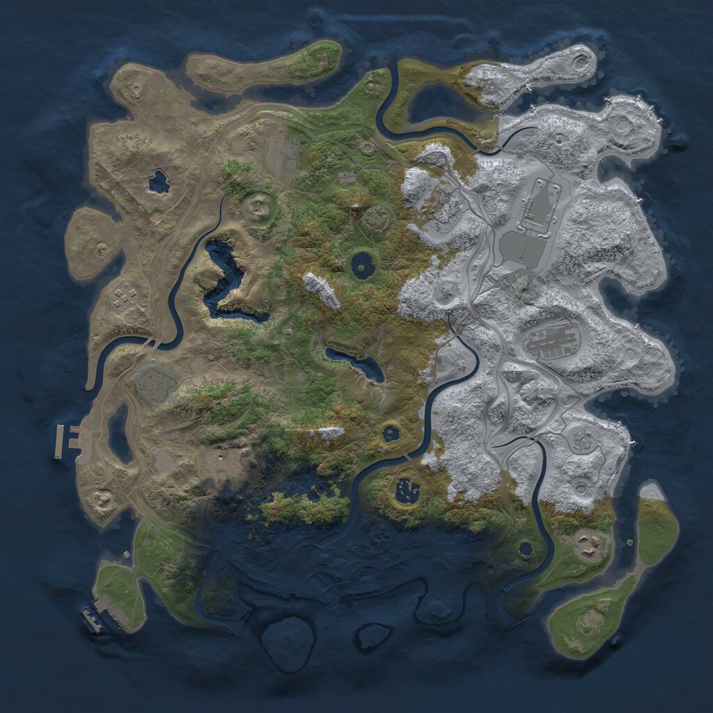 Rust Map: Procedural Map, Size: 4250, Seed: 19468, 15 Monuments