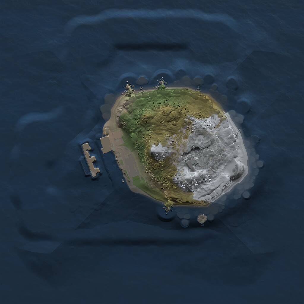 Rust Map: Procedural Map, Size: 1350, Seed: 527521599, 2 Monuments