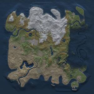 Thumbnail Rust Map: Procedural Map, Size: 4250, Seed: 30501150, 17 Monuments
