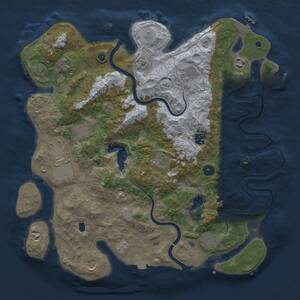 Thumbnail Rust Map: Procedural Map, Size: 4000, Seed: 41764165, 16 Monuments
