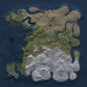 Thumbnail Rust Map: Procedural Map, Size: 4000, Seed: 424584480, 16 Monuments