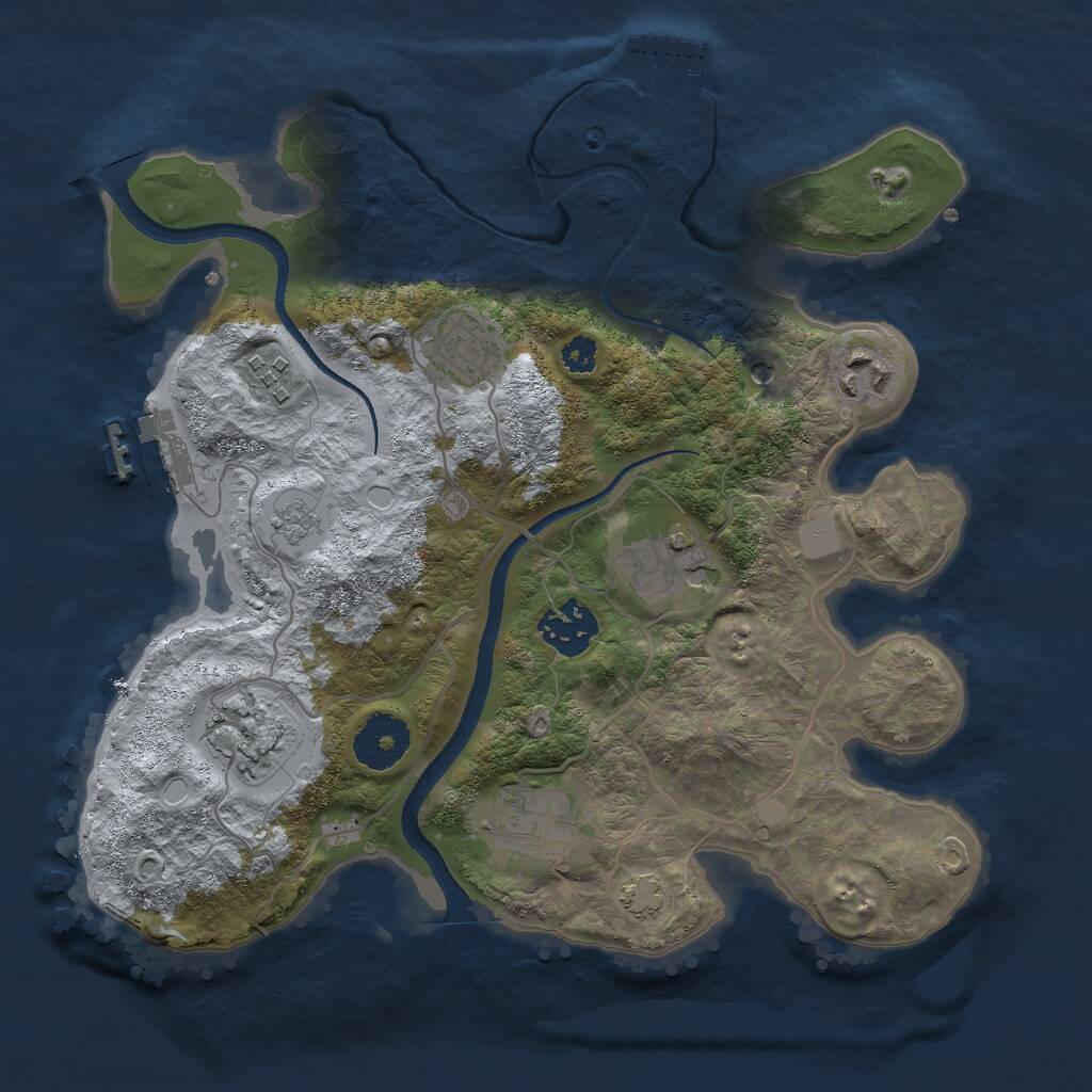 Rust Map: Procedural Map, Size: 3000, Seed: 20260219, 13 Monuments