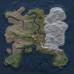 Thumbnail Rust Map: Procedural Map, Size: 3500, Seed: 373201645, 15 Monuments