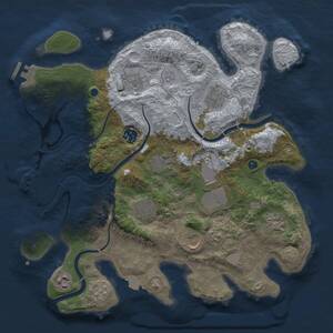 Thumbnail Rust Map: Procedural Map, Size: 3500, Seed: 221134175, 16 Monuments