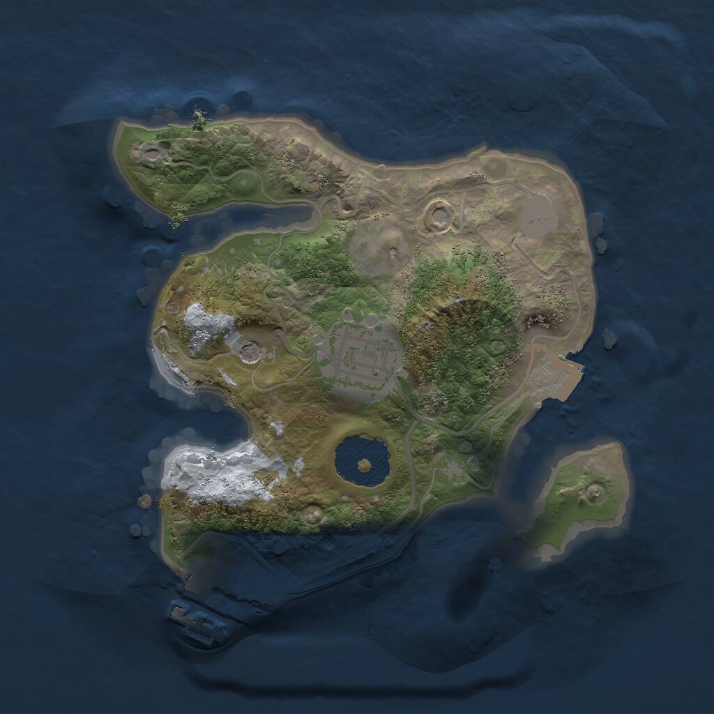 Rust Map: Procedural Map, Size: 2000, Seed: 366169007, 4 Monuments