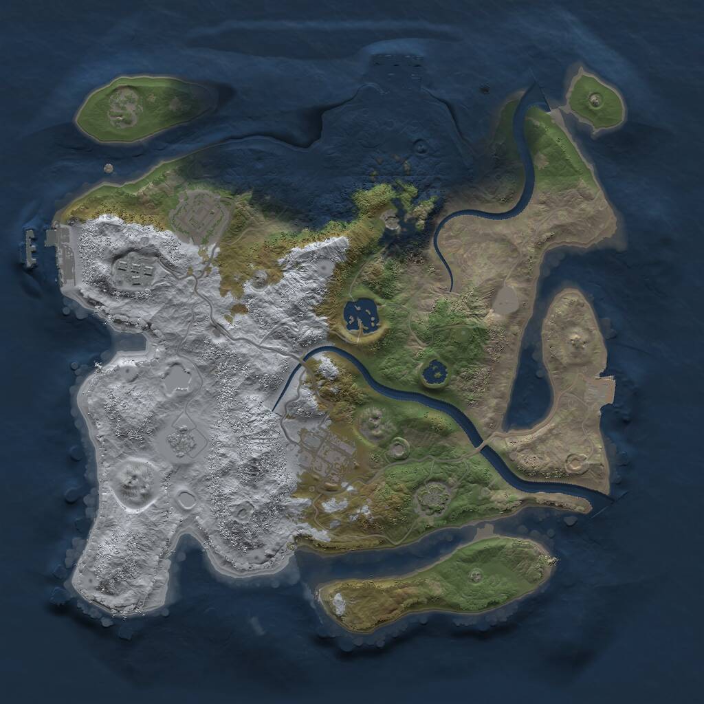 Rust Map: Procedural Map, Size: 2950, Seed: 2950, 10 Monuments