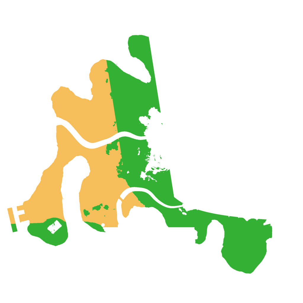 Biome Rust Map: Procedural Map, Size: 2500, Seed: 2010000188