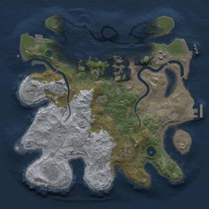 Thumbnail Rust Map: Procedural Map, Size: 3200, Seed: 299901587, 11 Monuments