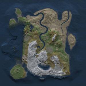 Rust Map: Procedural Map, Size: 3000, Seed: 1039070559, 11 Monuments