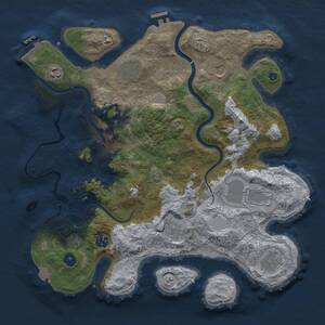 Thumbnail Rust Map: Procedural Map, Size: 3800, Seed: 231517500, 15 Monuments