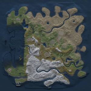 Thumbnail Rust Map: Procedural Map, Size: 4500, Seed: 563985573, 17 Monuments