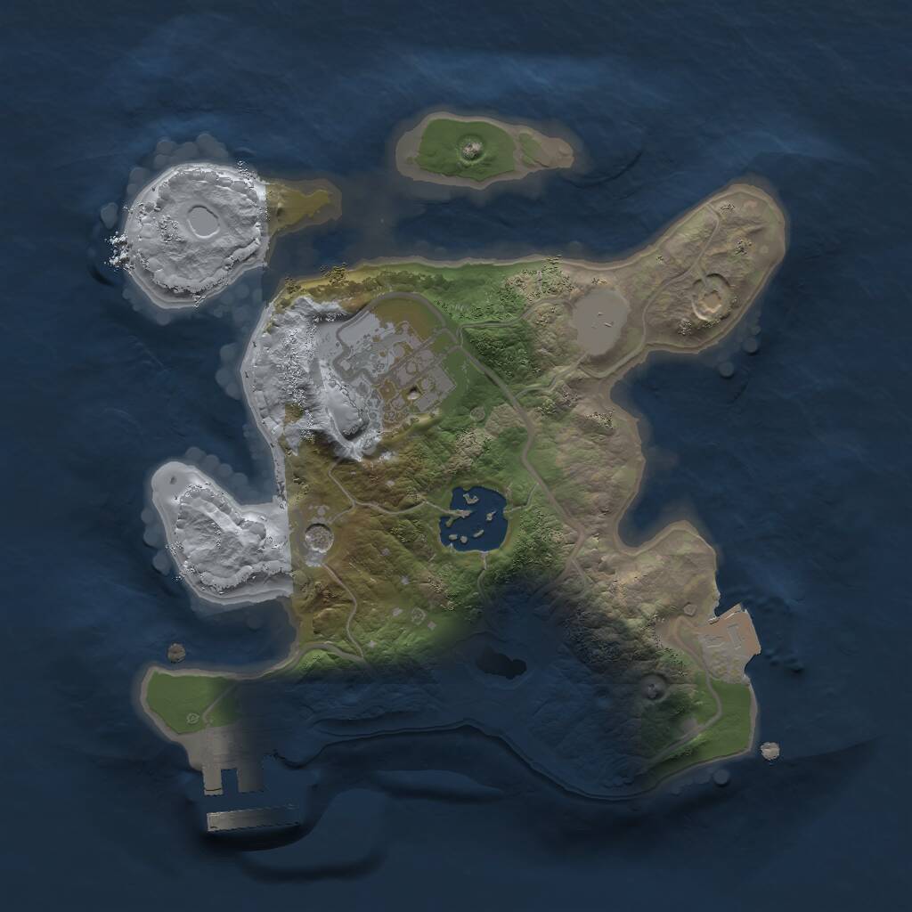 Rust Map: Procedural Map, Size: 2001, Seed: 42042069, 5 Monuments