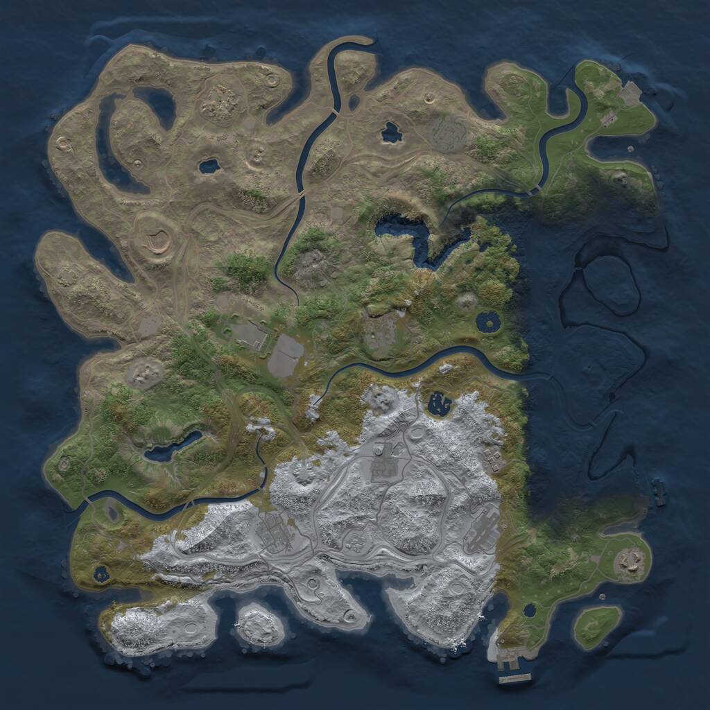 Rust Map: Procedural Map, Size: 4500, Seed: 1772301600, 17 Monuments