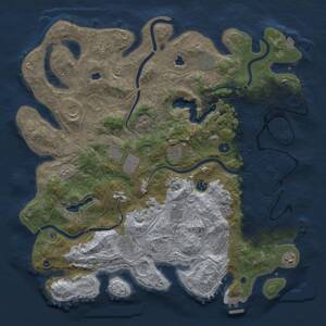 Thumbnail Rust Map: Procedural Map, Size: 4500, Seed: 1772301600, 17 Monuments