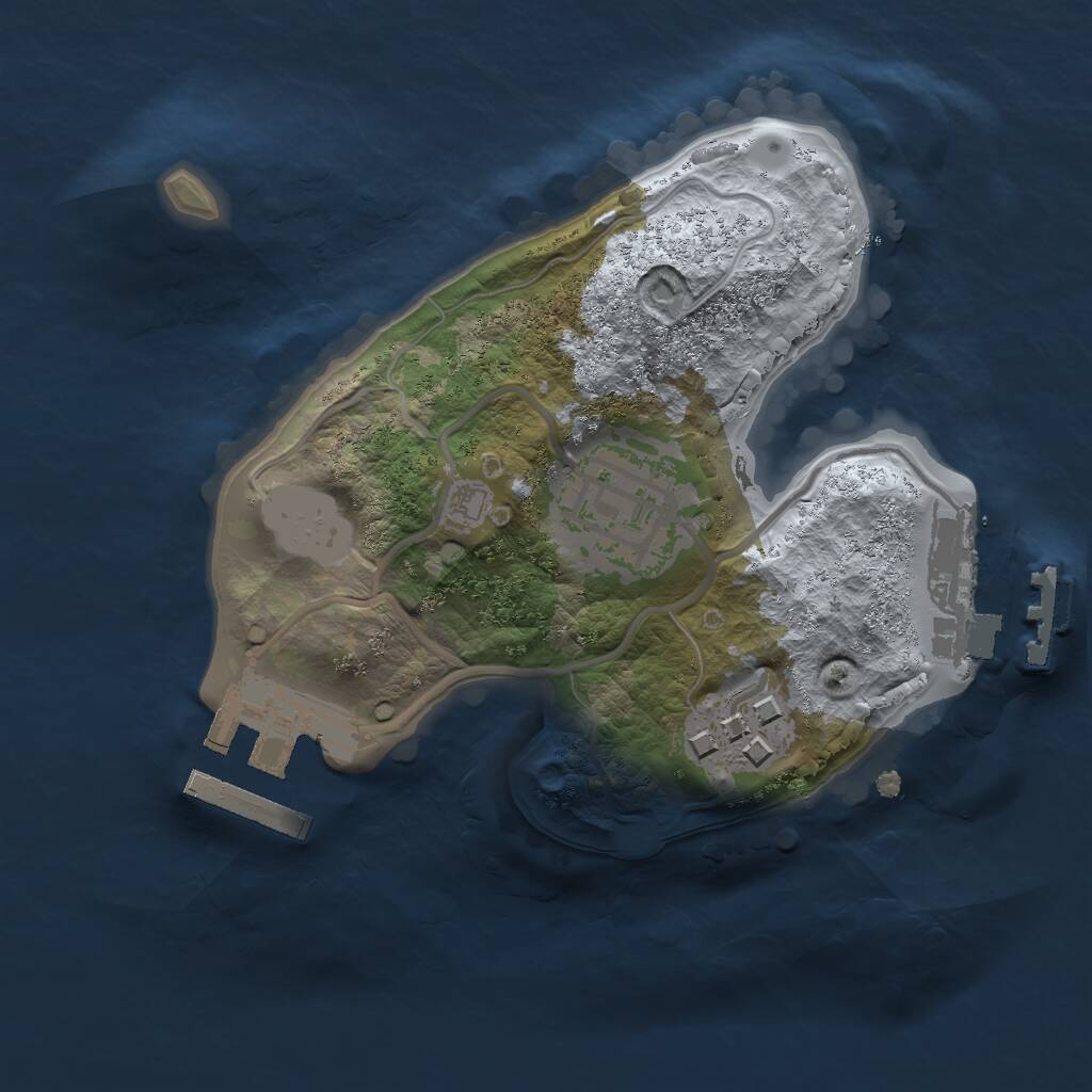 Rust Map: Procedural Map, Size: 1700, Seed: 1184921194, 5 Monuments