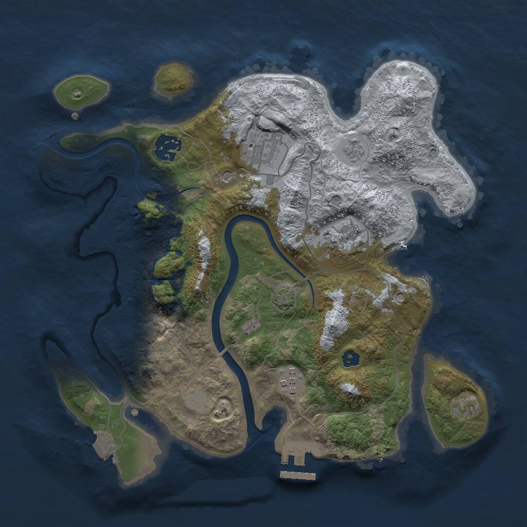 Rust Map: Procedural Map, Size: 3000, Seed: 1698931520, 9 Monuments