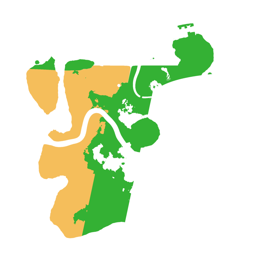 Biome Rust Map: Procedural Map, Size: 2500, Seed: 8988857