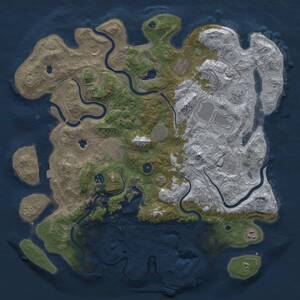 Thumbnail Rust Map: Procedural Map, Size: 4500, Seed: 77856141, 15 Monuments