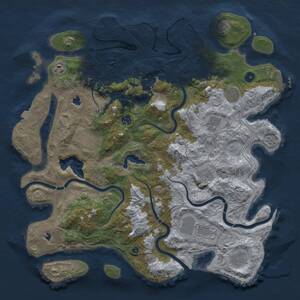 Thumbnail Rust Map: Procedural Map, Size: 4500, Seed: 414078469, 15 Monuments