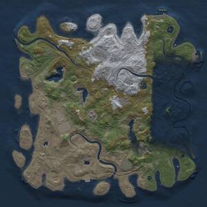 Thumbnail Rust Map: Procedural Map, Size: 4500, Seed: 207612155, 16 Monuments