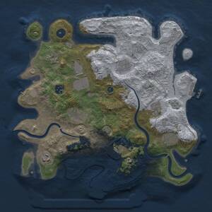 Thumbnail Rust Map: Procedural Map, Size: 3500, Seed: 278976191, 16 Monuments