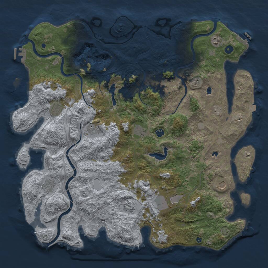 Rust Map: Procedural Map, Size: 4750, Seed: 42434, 17 Monuments