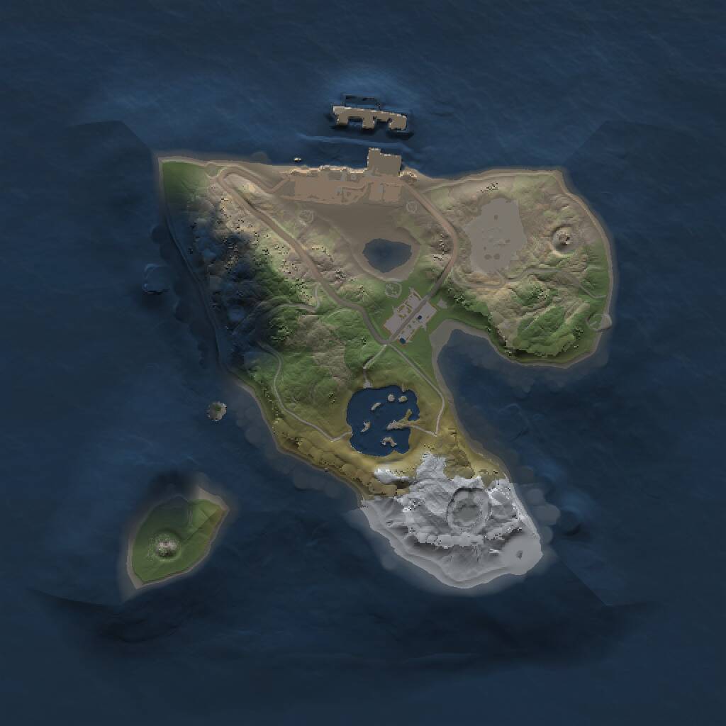 Rust Map: Procedural Map, Size: 1500, Seed: 965290949, 3 Monuments