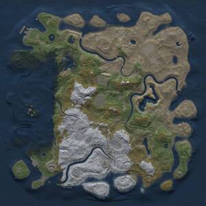 Thumbnail Rust Map: Procedural Map, Size: 4500, Seed: 212310163, 14 Monuments