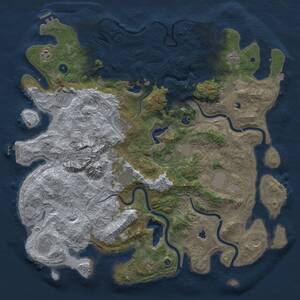 Thumbnail Rust Map: Procedural Map, Size: 5000, Seed: 1713936940, 17 Monuments