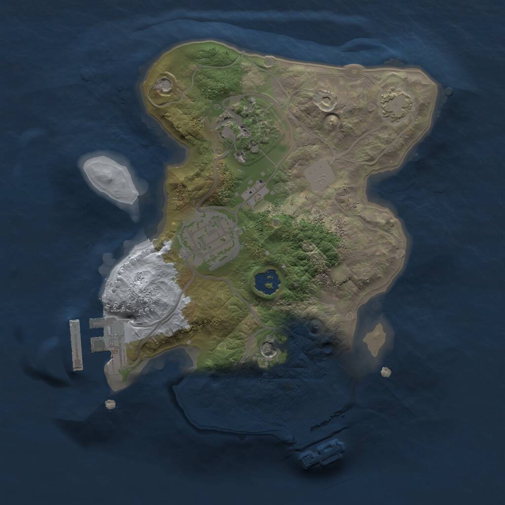Rust Map: Procedural Map, Size: 2000, Seed: 2901, 7 Monuments