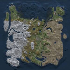 Thumbnail Rust Map: Procedural Map, Size: 4250, Seed: 1417860976, 16 Monuments