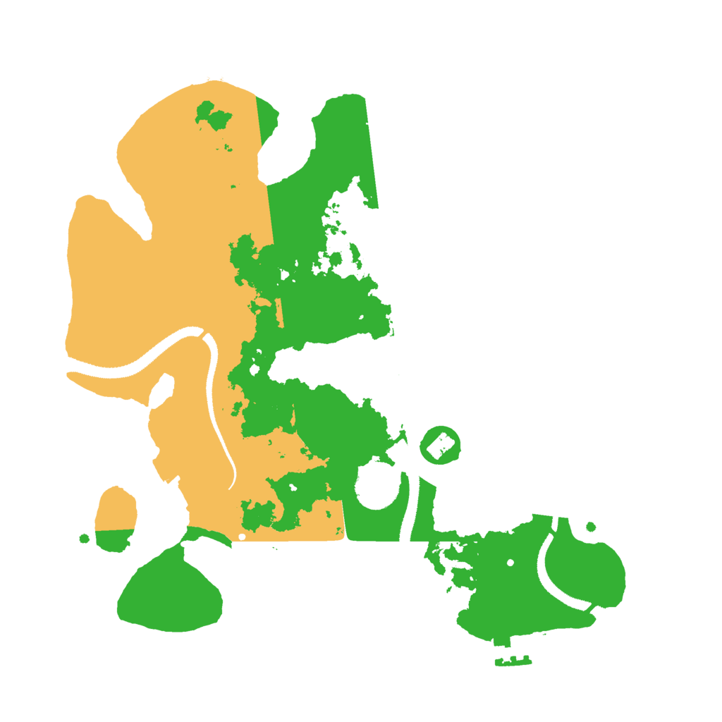 Biome Rust Map: Procedural Map, Size: 3000, Seed: 500001