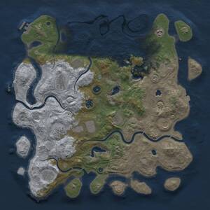 Thumbnail Rust Map: Procedural Map, Size: 4500, Seed: 42131, 17 Monuments