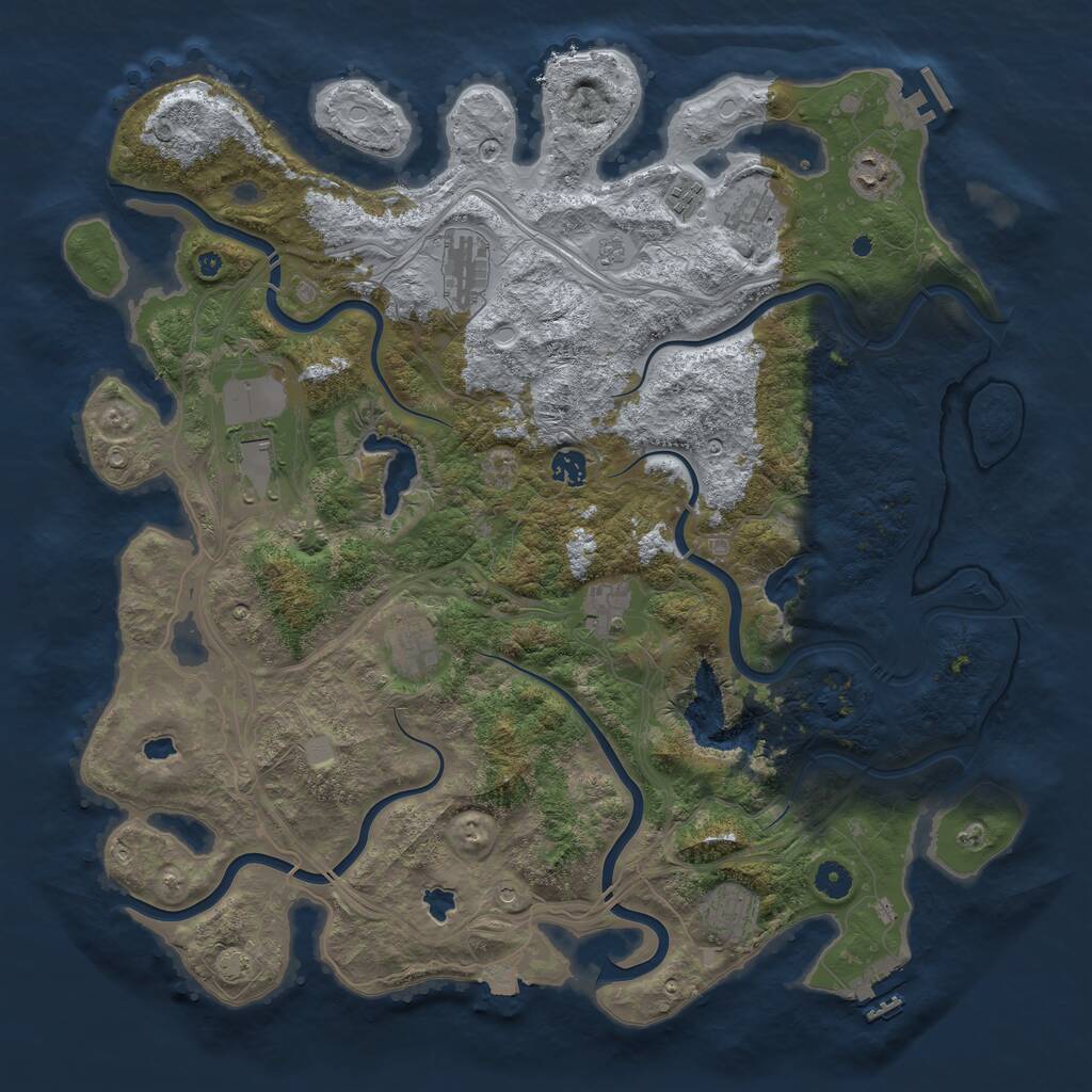 Rust Map: Procedural Map, Size: 4500, Seed: 134748709, 15 Monuments