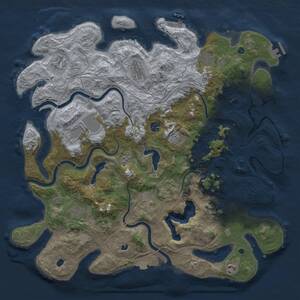 Thumbnail Rust Map: Procedural Map, Size: 4500, Seed: 604459780, 16 Monuments