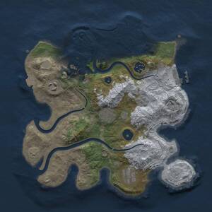 Thumbnail Rust Map: Procedural Map, Size: 3000, Seed: 58737, 12 Monuments
