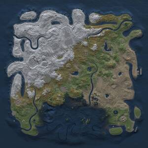 Thumbnail Rust Map: Procedural Map, Size: 4901, Seed: 1625765982, 17 Monuments