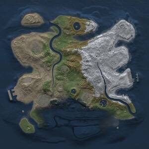 Thumbnail Rust Map: Procedural Map, Size: 3000, Seed: 771020349, 11 Monuments