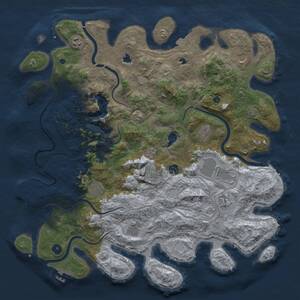 Thumbnail Rust Map: Procedural Map, Size: 4500, Seed: 853479519, 16 Monuments