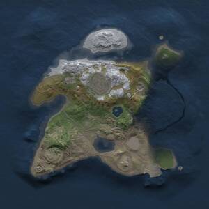 Thumbnail Rust Map: Procedural Map, Size: 2000, Seed: 1345135, 4 Monuments