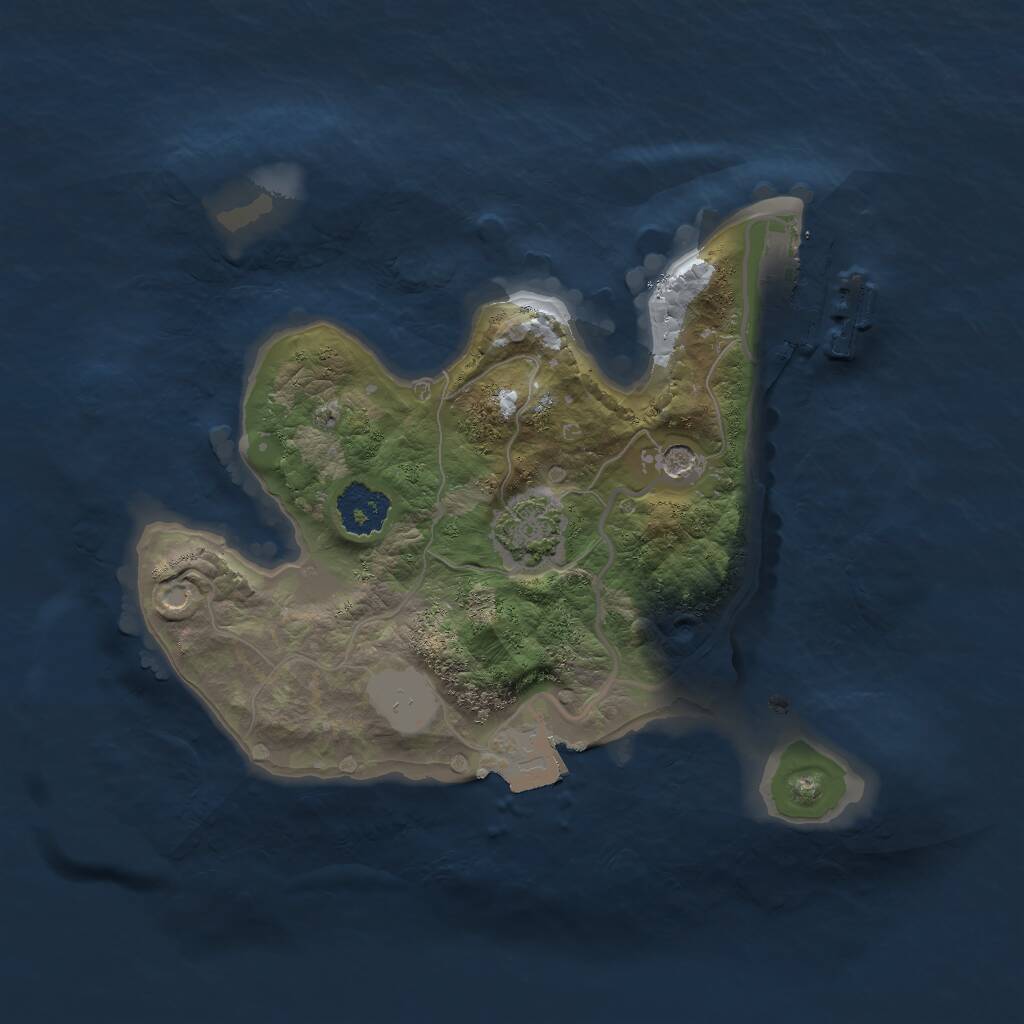 Rust Map: Procedural Map, Size: 2000, Seed: 1525560128, 4 Monuments