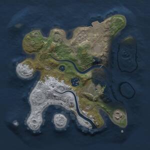Thumbnail Rust Map: Procedural Map, Size: 2500, Seed: 1704219582, 8 Monuments
