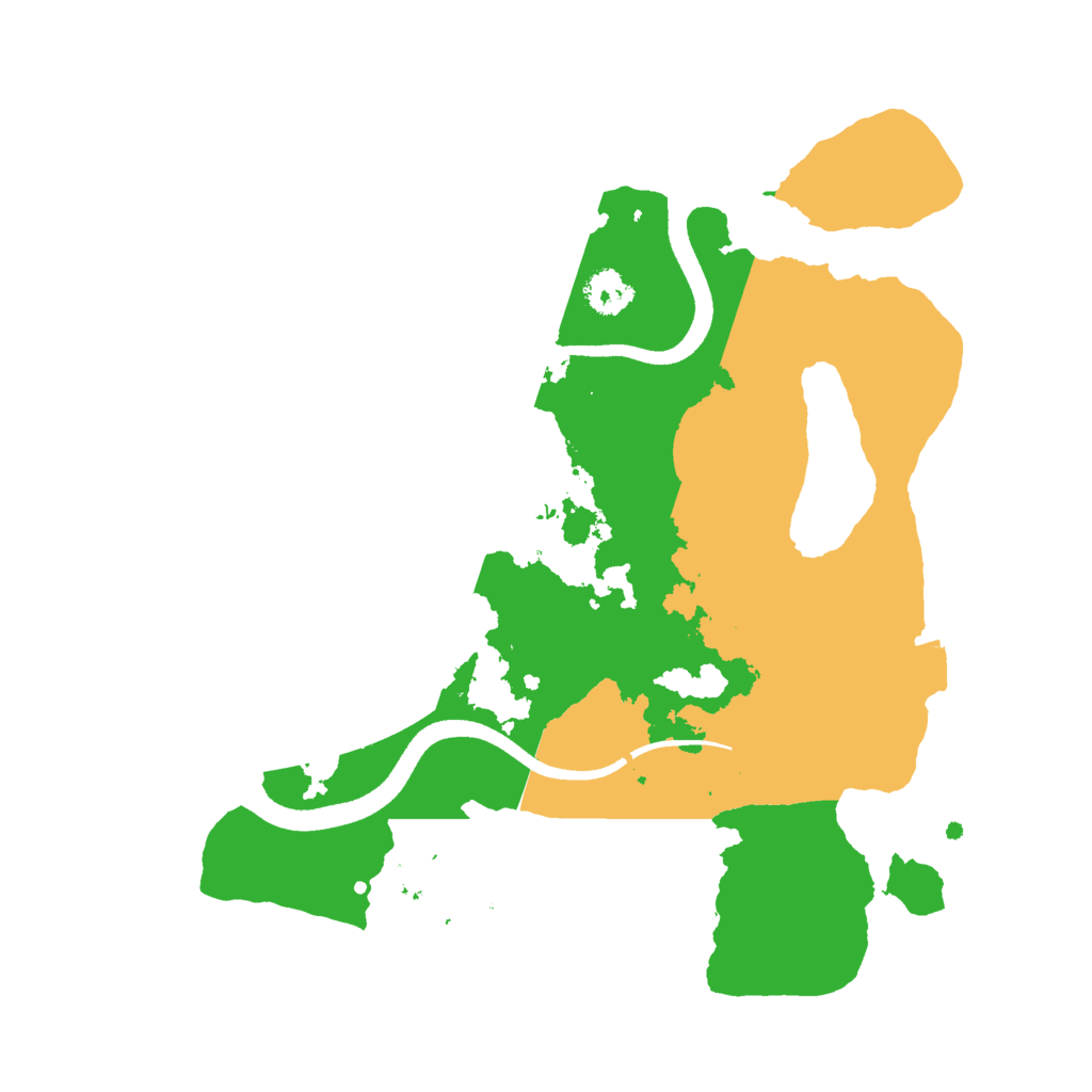 Biome Rust Map: Procedural Map, Size: 2500, Seed: 380997676