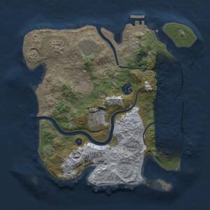 Thumbnail Rust Map: Procedural Map, Size: 3000, Seed: 8176943, 11 Monuments