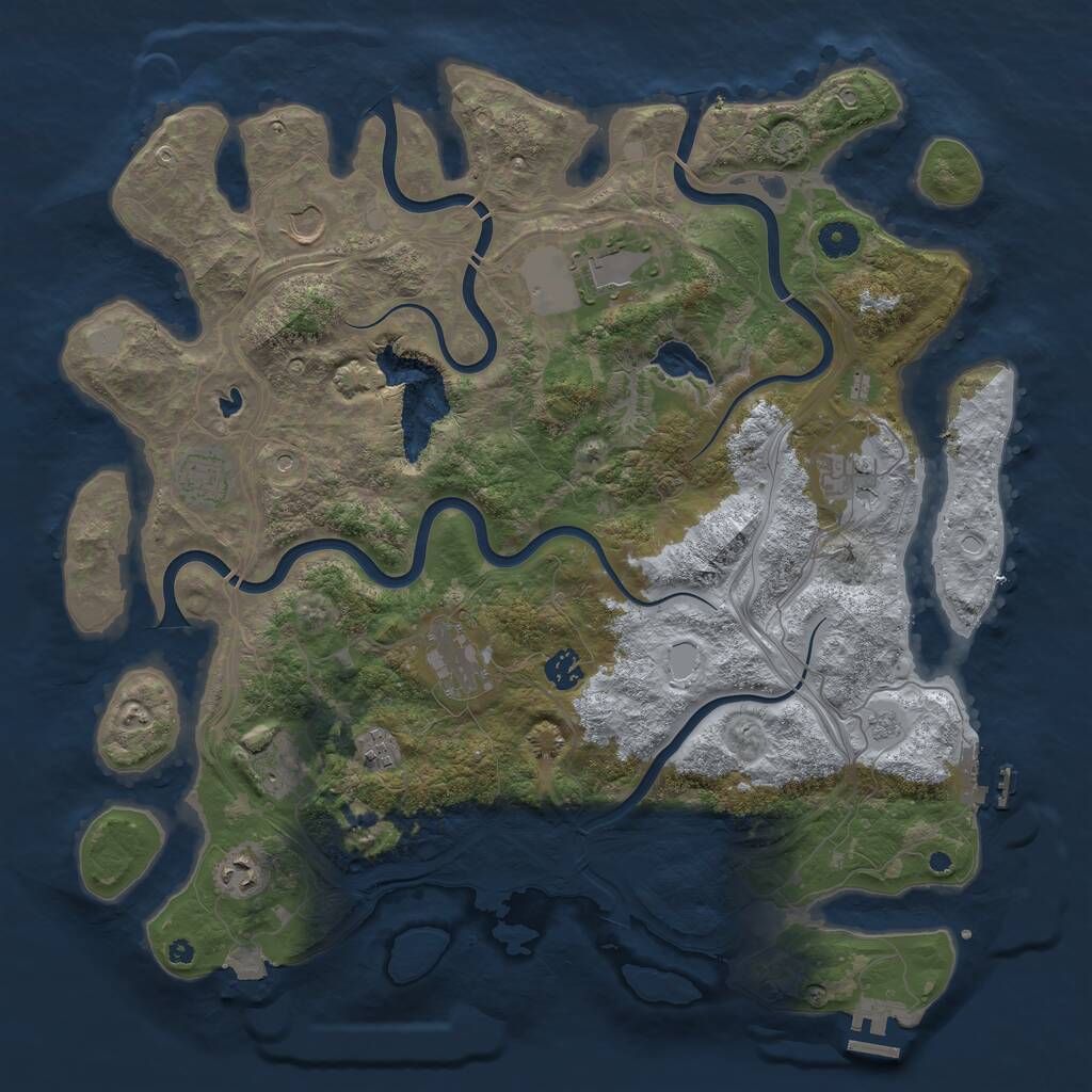 Rust Map: Procedural Map, Size: 4250, Seed: 487221336, 15 Monuments