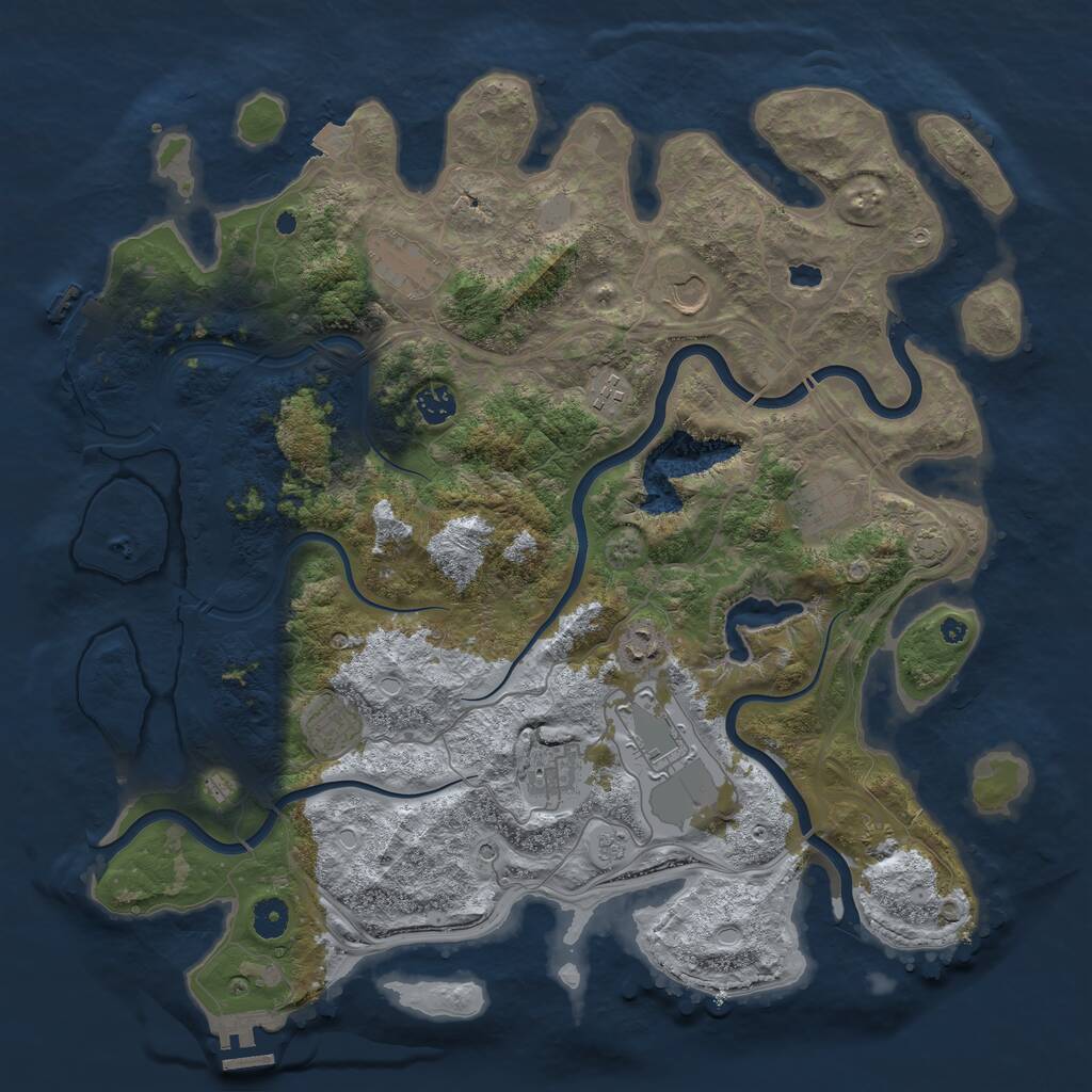 Rust Map: Procedural Map, Size: 4250, Seed: 835366801, 15 Monuments