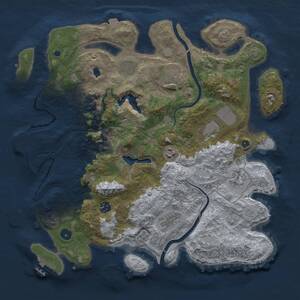 Thumbnail Rust Map: Procedural Map, Size: 4000, Seed: 2000810987, 14 Monuments