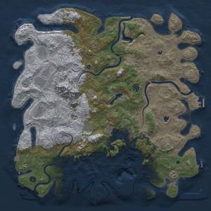Thumbnail Rust Map: Procedural Map, Size: 5000, Seed: 22126, 17 Monuments