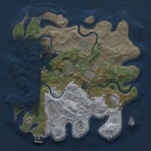 Thumbnail Rust Map: Procedural Map, Size: 3800, Seed: 259741, 16 Monuments